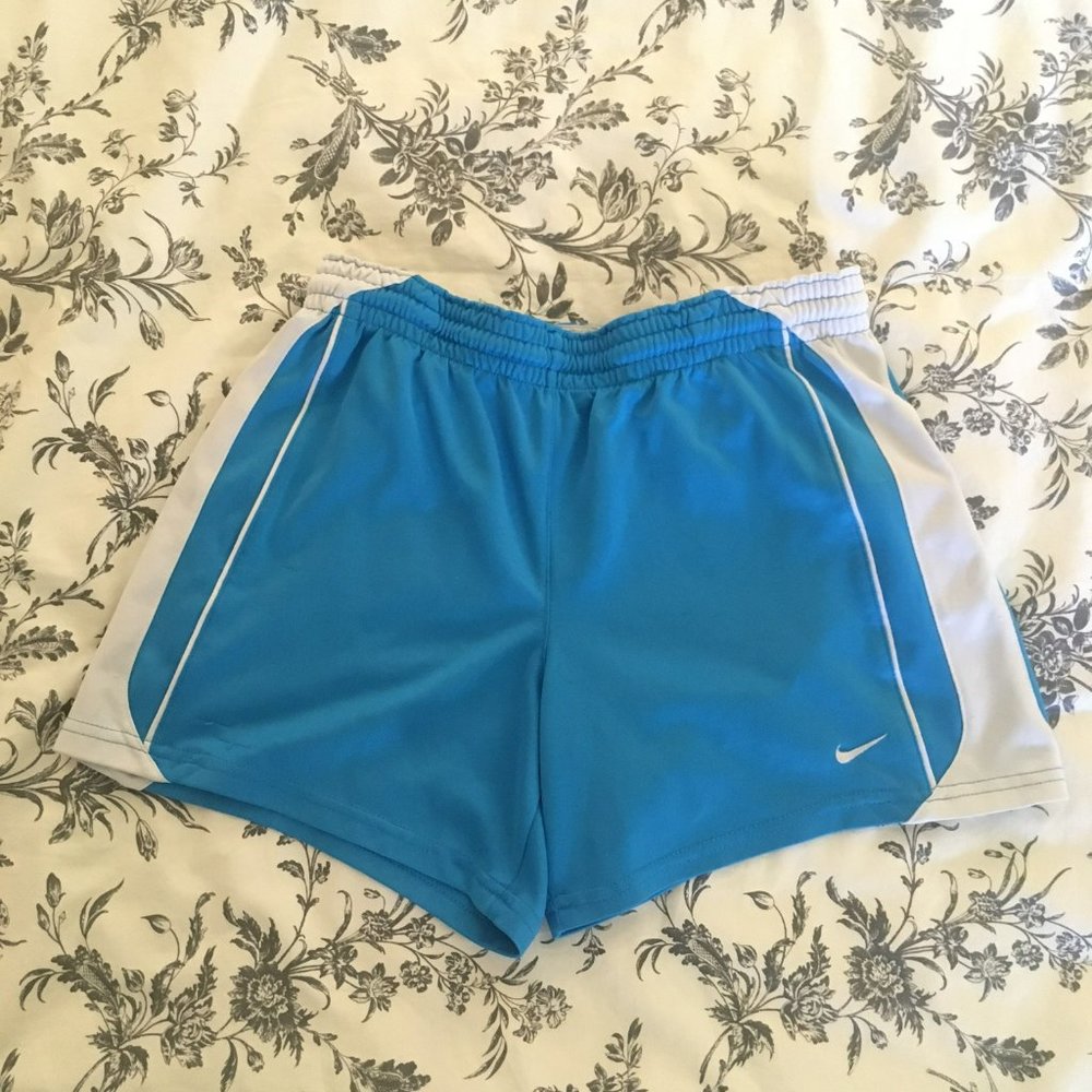 Kids Light Blue Nike Sport Shorts - Size Large